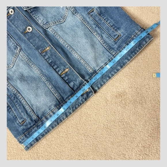 NEW Cotton On Denim Jacket Femme Fierce Graphic Worn In Statement Denim Jacket - Picture 9 of 15